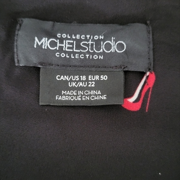 Red Heel Novalty Print Longsleeve Tunic Size 18 - Picture 4 of 9